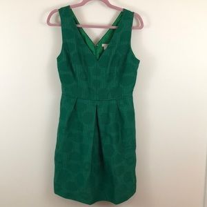 J Crew Textured Swiss Dot Pleated Dress